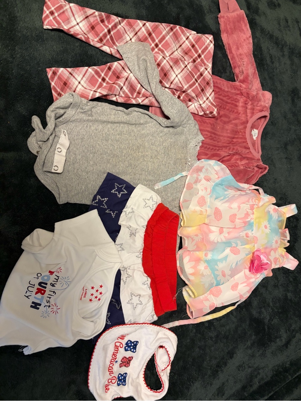 Baby Girls Outfit Lot - 12 months w/one 6/9month top